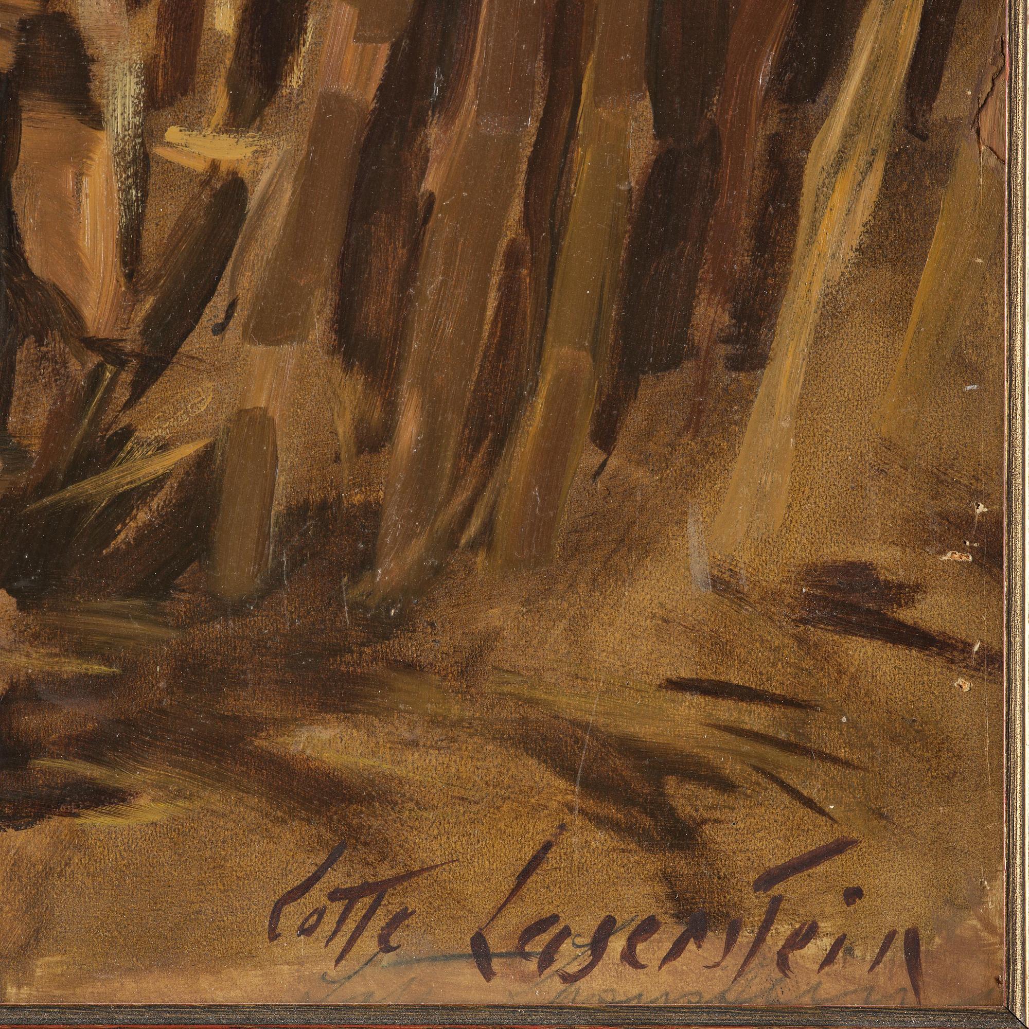 Lotte Laserstein, ”Ziegen im Stall”.
