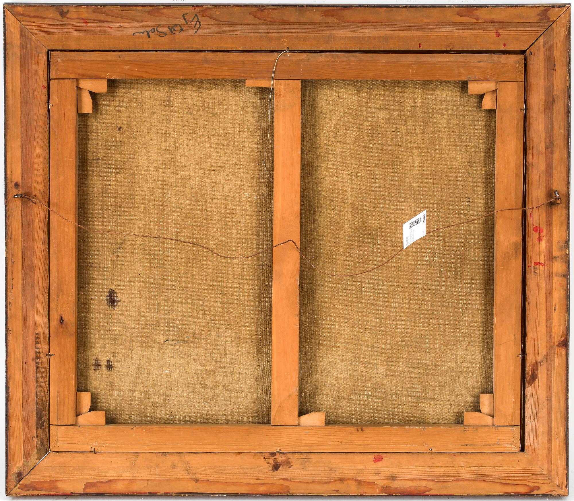 OKÄND KONSTNÄR, olja på duk, signerad T H Janson.