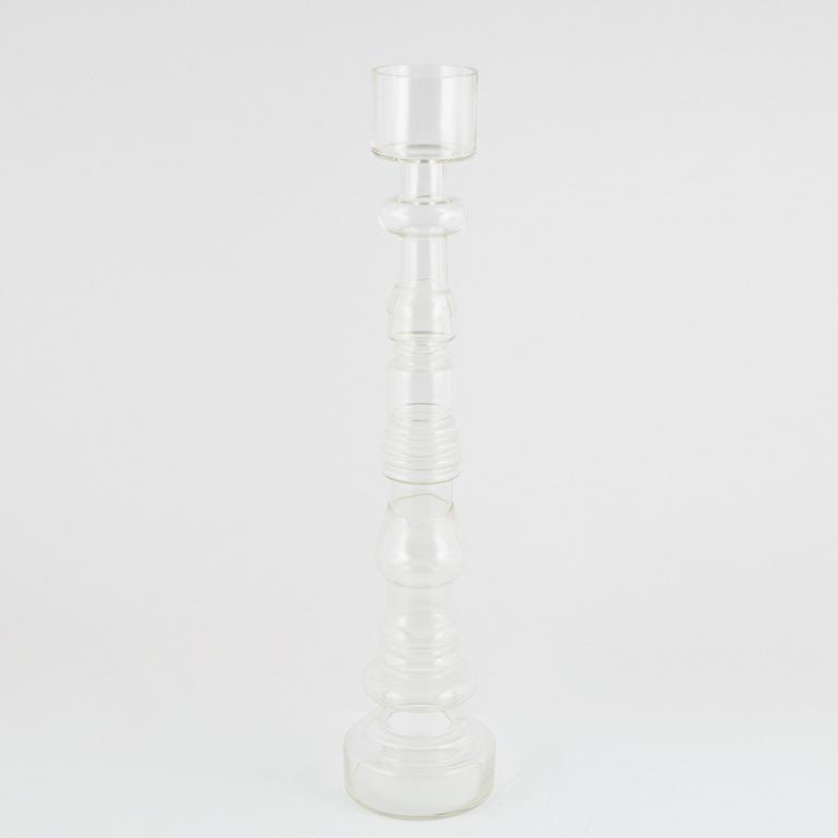 Oiva Toikka, a 'Lighthouse' glass vase/candlestick, signed Nuutajärvi Notsjö.