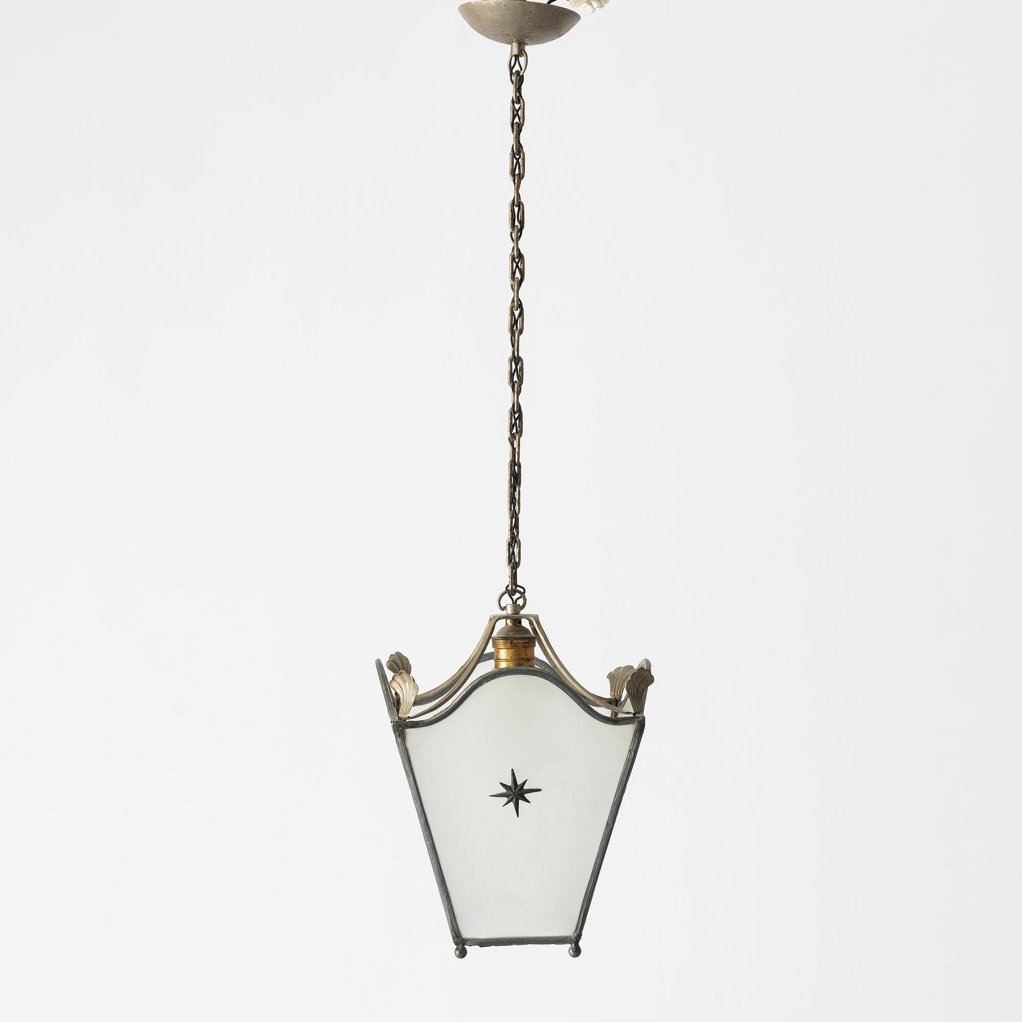 Harald Notini, a ceiling lamp, variant of model "6297", Arvid Böhlmarks Lampfabrik, Stockholm, 1920s.