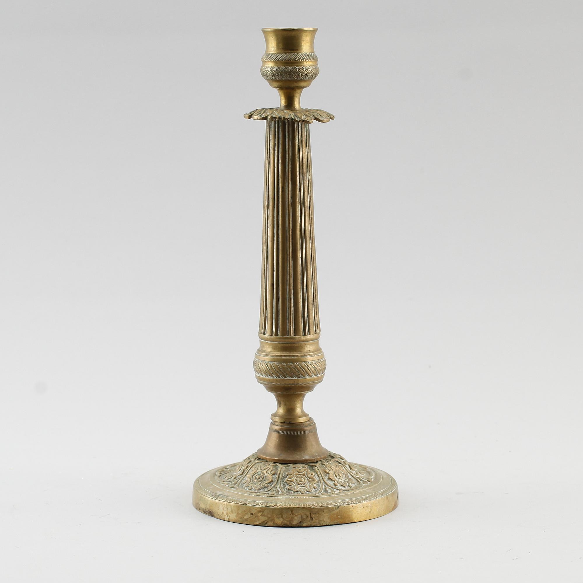 LJUSSTAKE, empire, brons, 1800-talets första hälft.