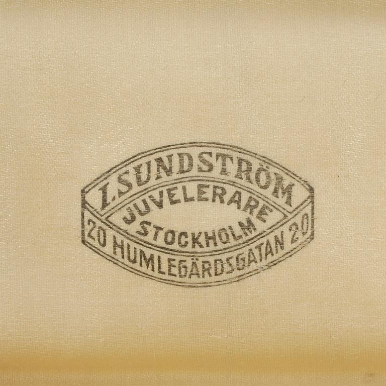 ARMBANDSUR, platina med 18 st diamanter, armband i vitguld.