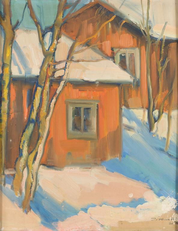 Ilmari Huitti, oil on board, signed and dated -54.