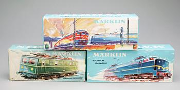 PARTI LOK, 3 st, Märklin H0, 1016, 3051, 3036, 1900-talets andra hälft.