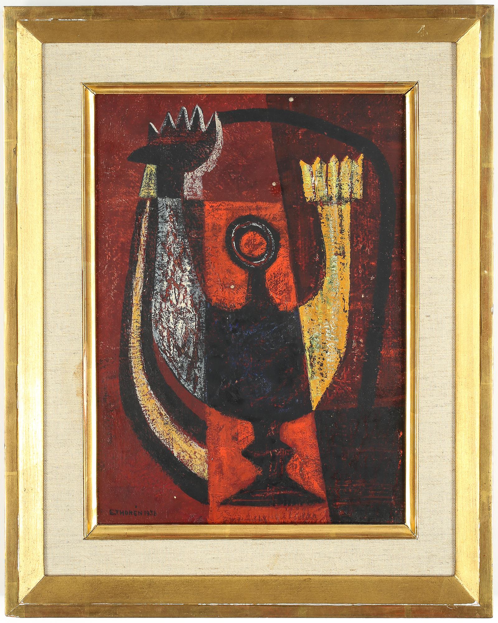 ESAIAS THORÉN, olja på pannå, signerad och daterad 1956.