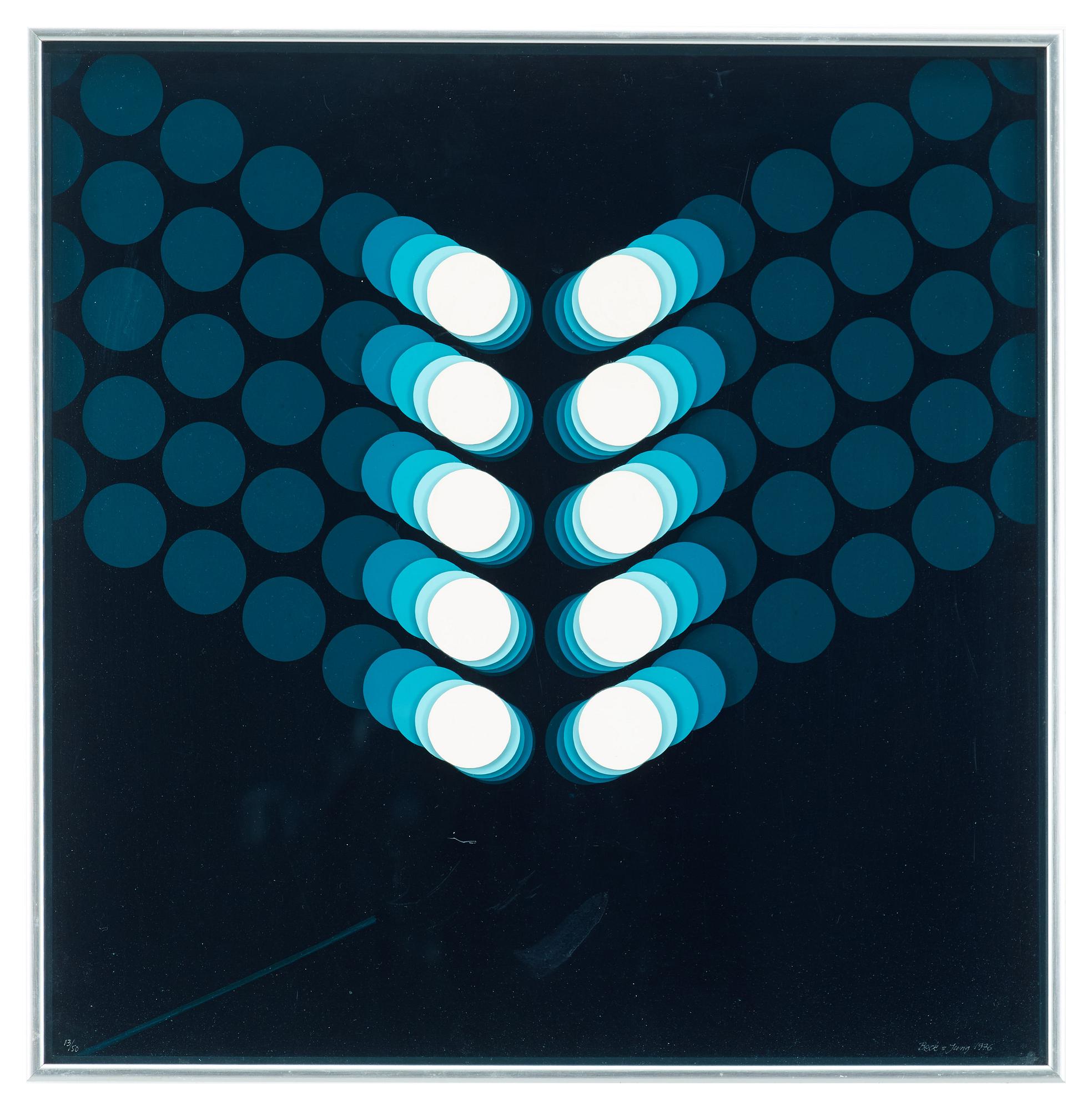 A Beck & Jung multiple 'Blå-52' signed and dated 1976.