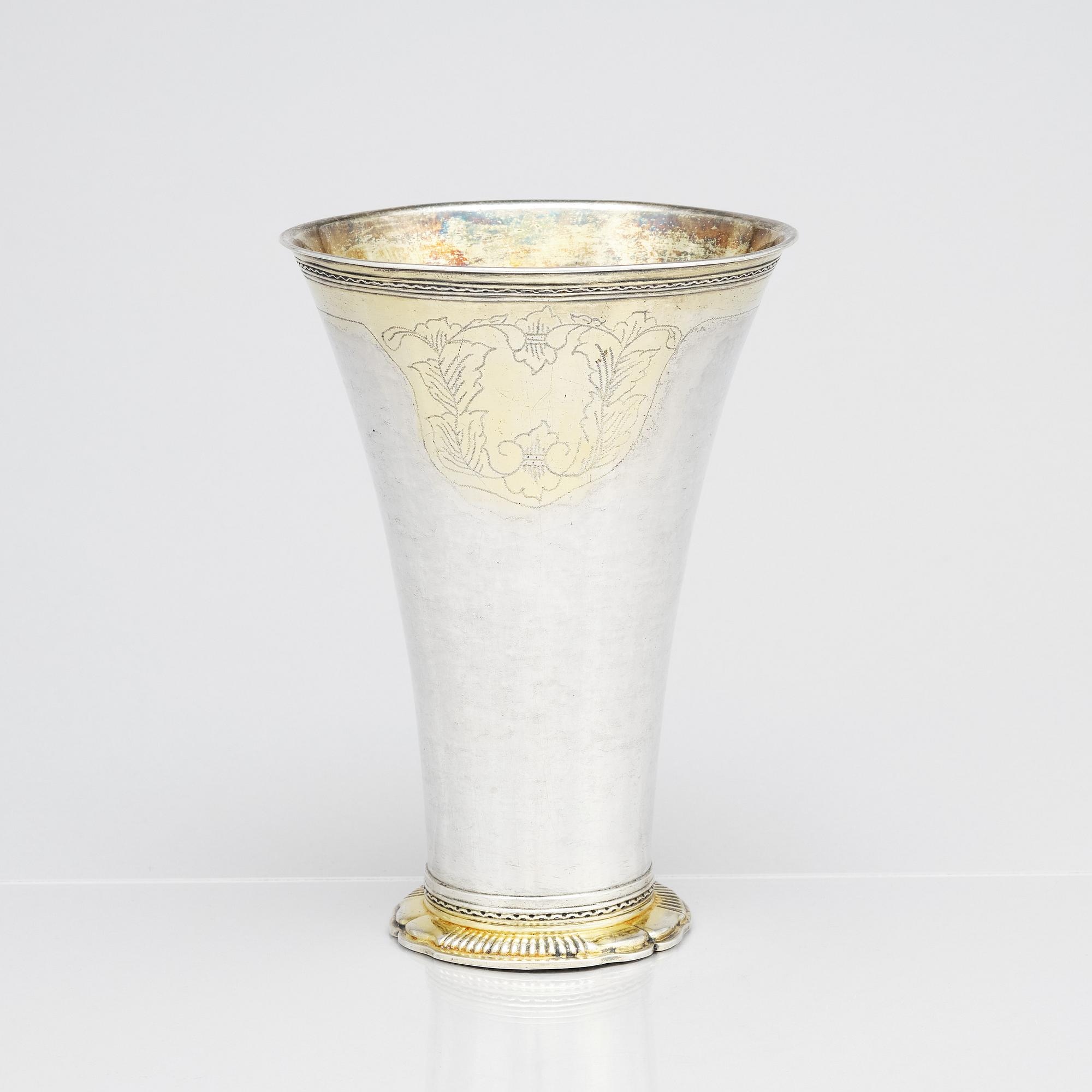 A silver-and parcel-gilt beaker, mark of Lorentz Lindgren, Borås, active (1775-1803).