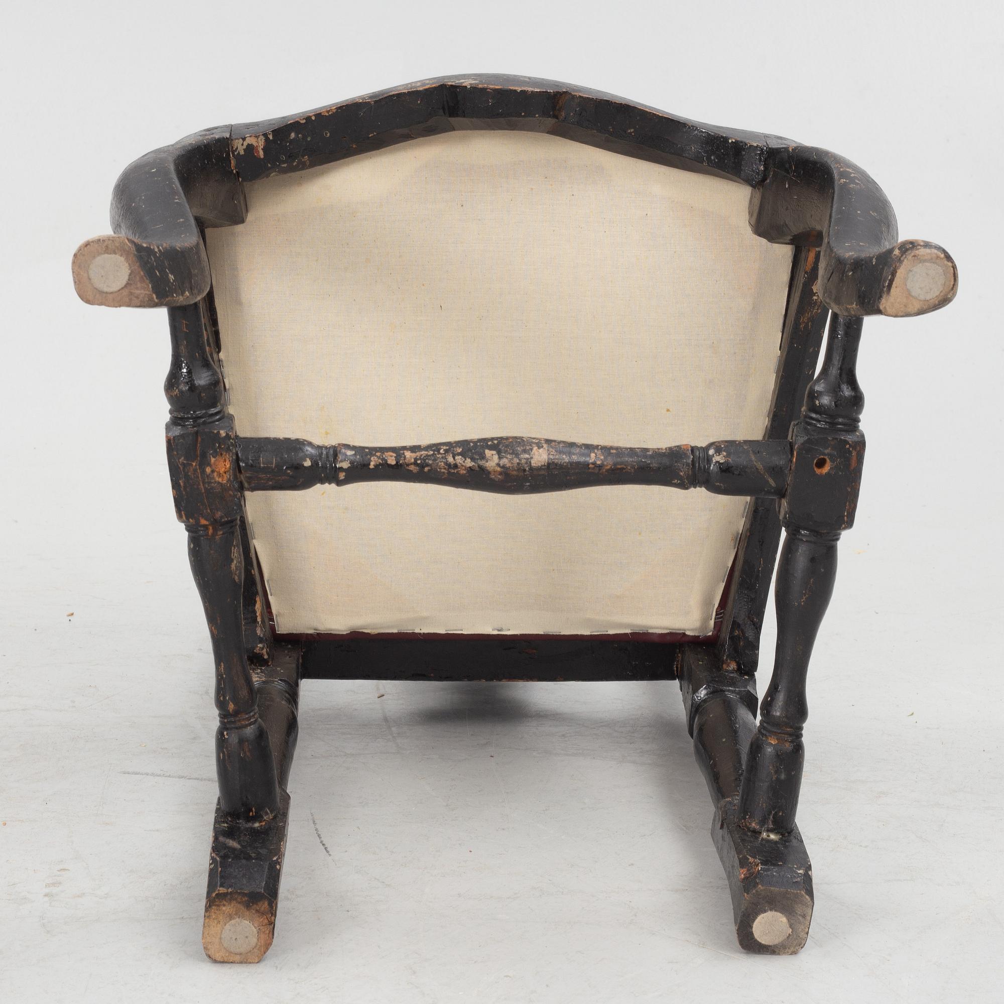 A pair of rococo chairs, mid 18th century.