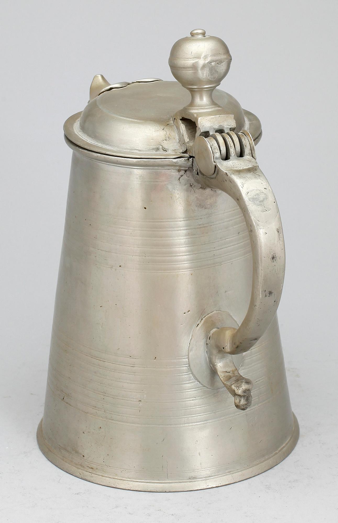 SKÄNKSTOP, tenn. Gudmund Östling, Vimmerby, 1780.