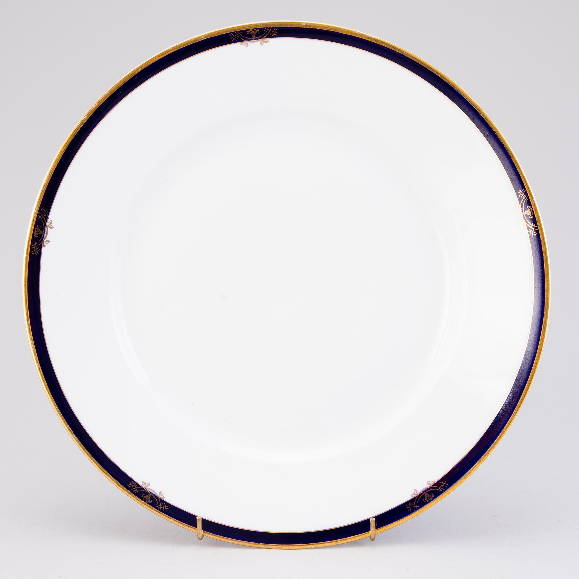 MATSERVIS, 36 delar, porslin, AB-modell, Arabia, Finland 1928-32.