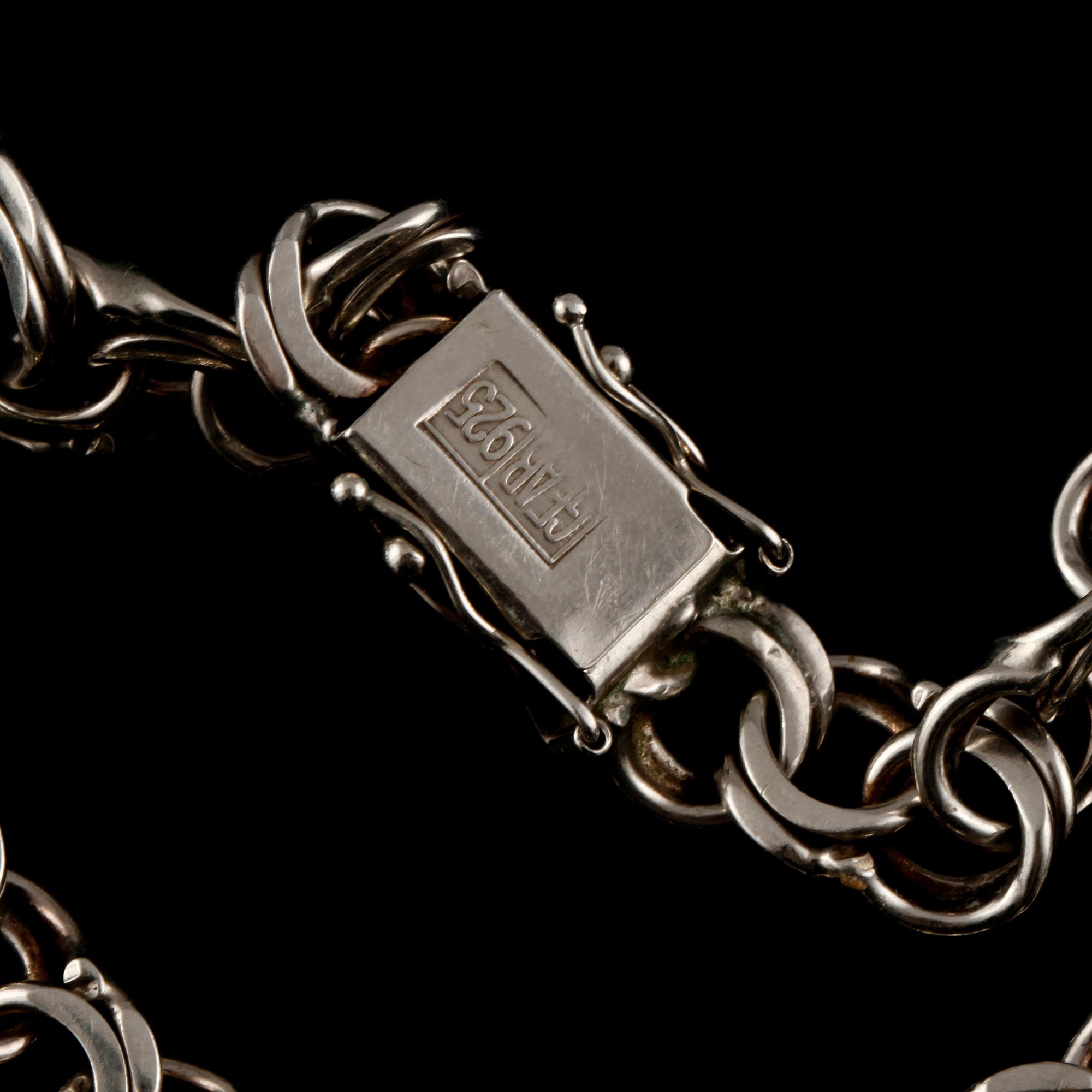 ARMLÄNK, sterlingsilver, Guldfynd, Solna. Vikt 18 g.