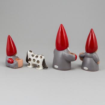 LISA LARSON, four ceramic figurines.