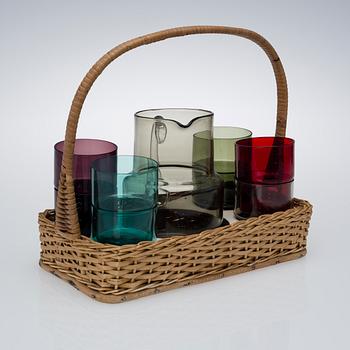 SAARA HOPEA, A JUICE SET. Nuutajärvi, designed in 1952.