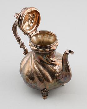 KAFFEKANNA, silver, Tyskland 1960-tal. Vikt ca 392 gram.