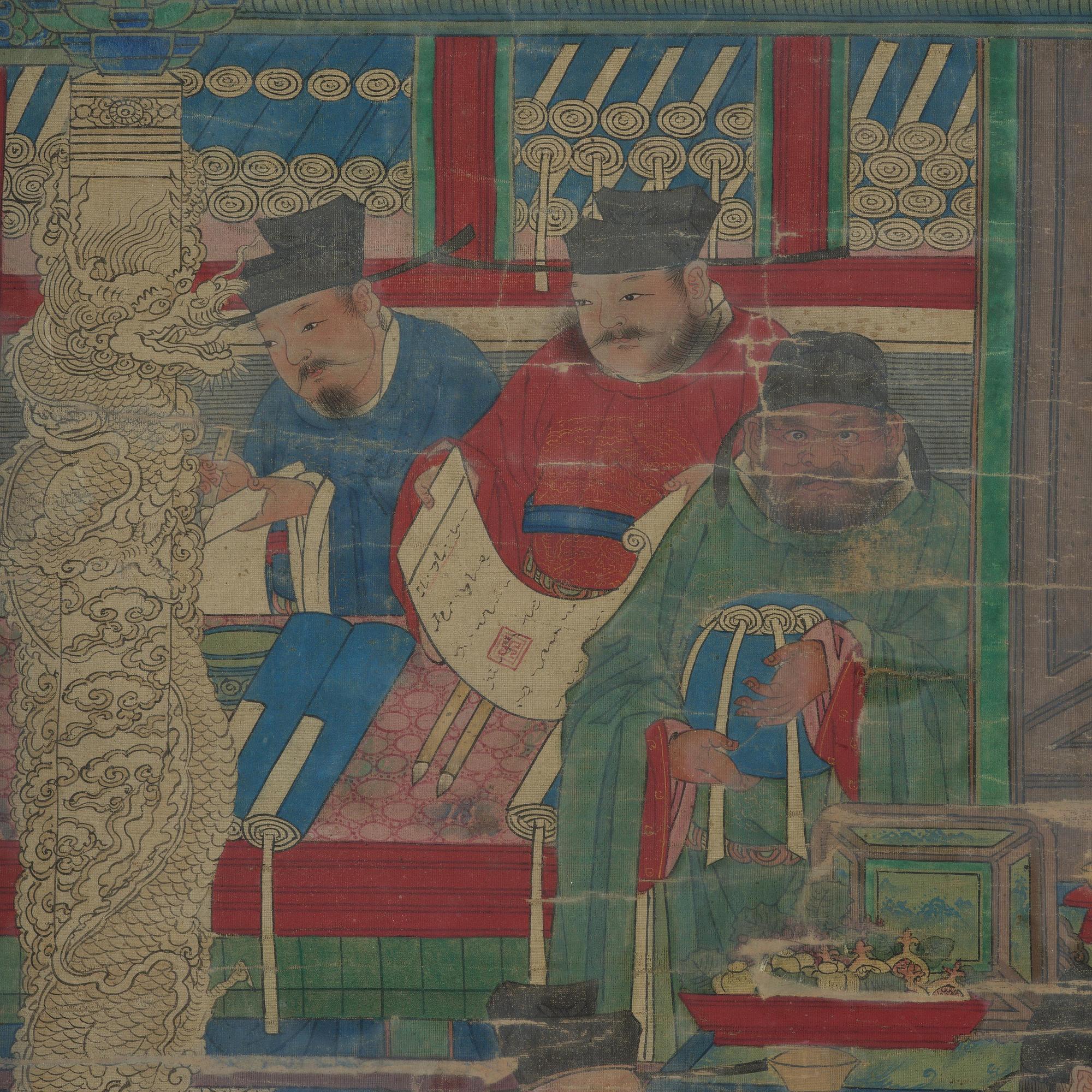 A large painting by anonymous artist, Qing dynasty, 18/19th century.