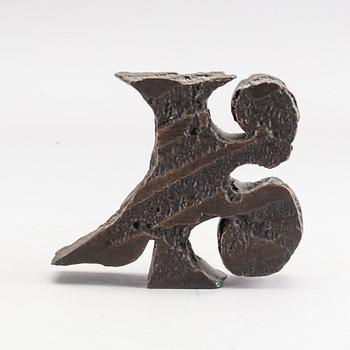 An signed and numbered bronze sculpture '23' by Carl Fredrik Reuterswärd.