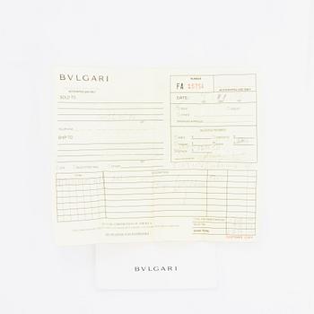 Bulgari, 18K gold, peridot and iolite ring, with receipt.