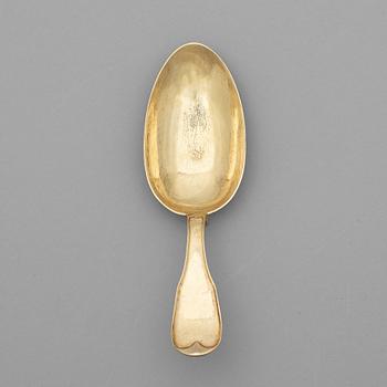 155. A Swedish early 19th century silver-gilt medicine-spoon, mark of Andreas Hallberg, Kristianstad 1802.