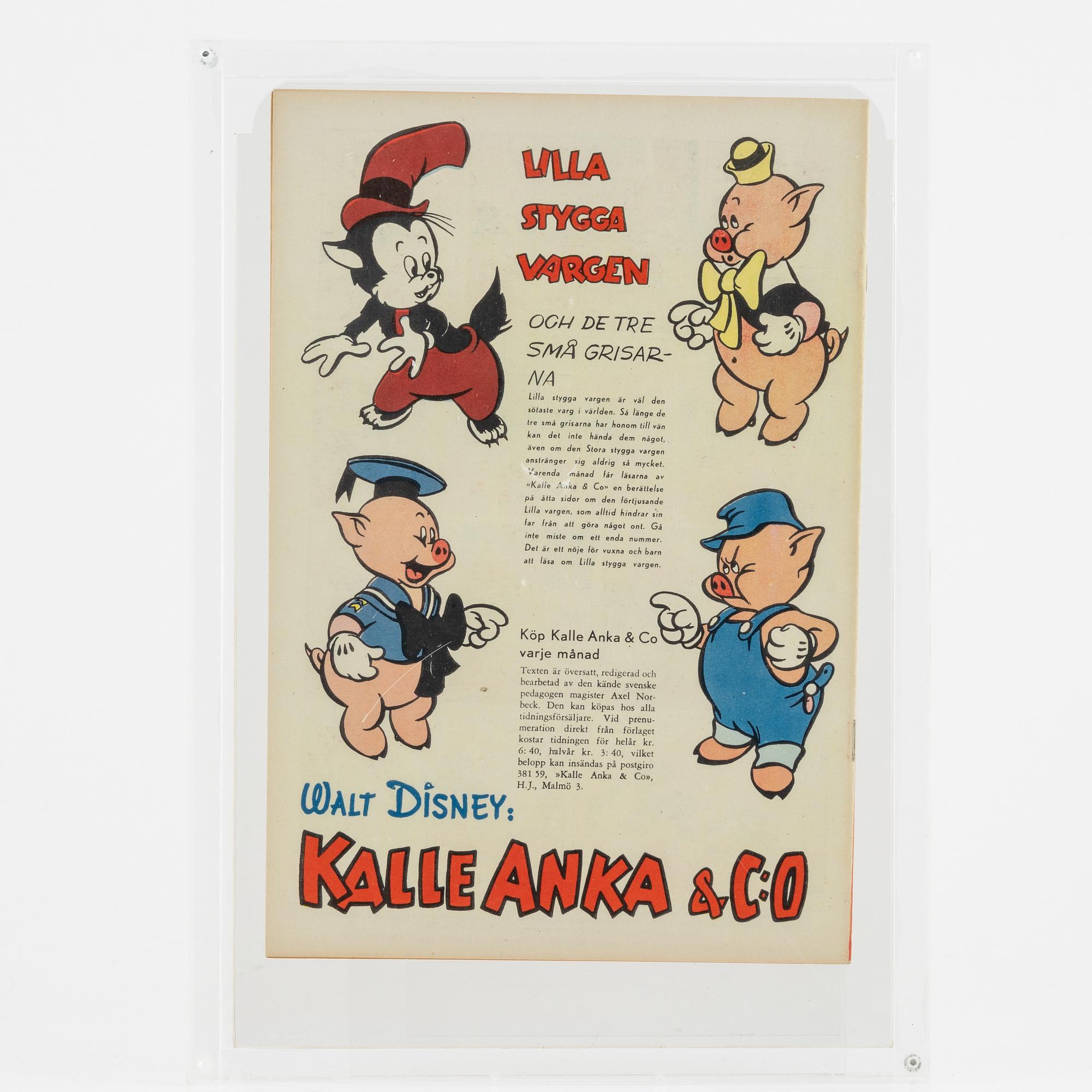 Serietidning, "Kalle Anka & Co" Nr 1, 1949.