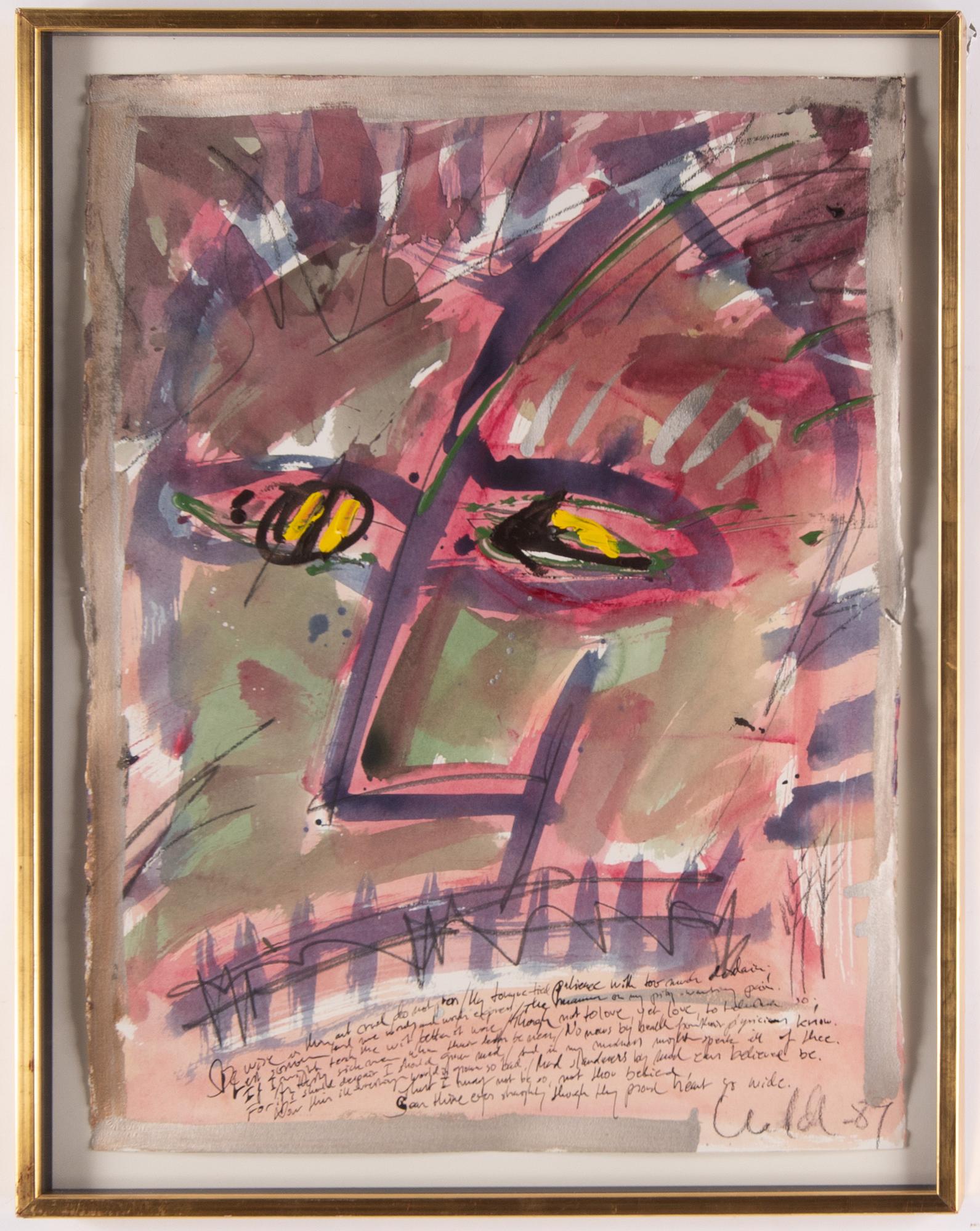 ULF LUNDELL, mixed media, signed Lundell and dated -87.