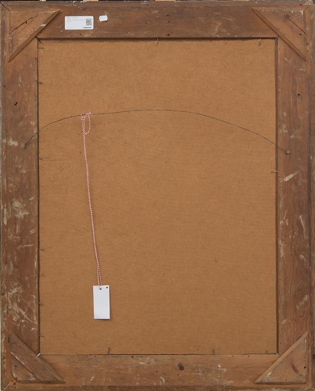 CARL PLAGEMAN, tillskriven, duk uppklistrad på pannå.