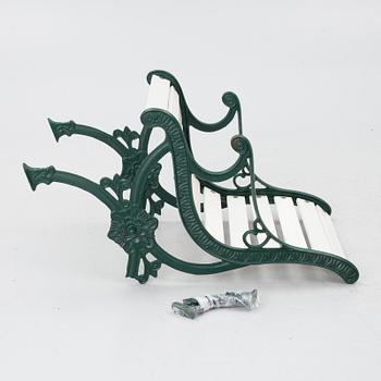Garden bench, armchair and table, 20th century.