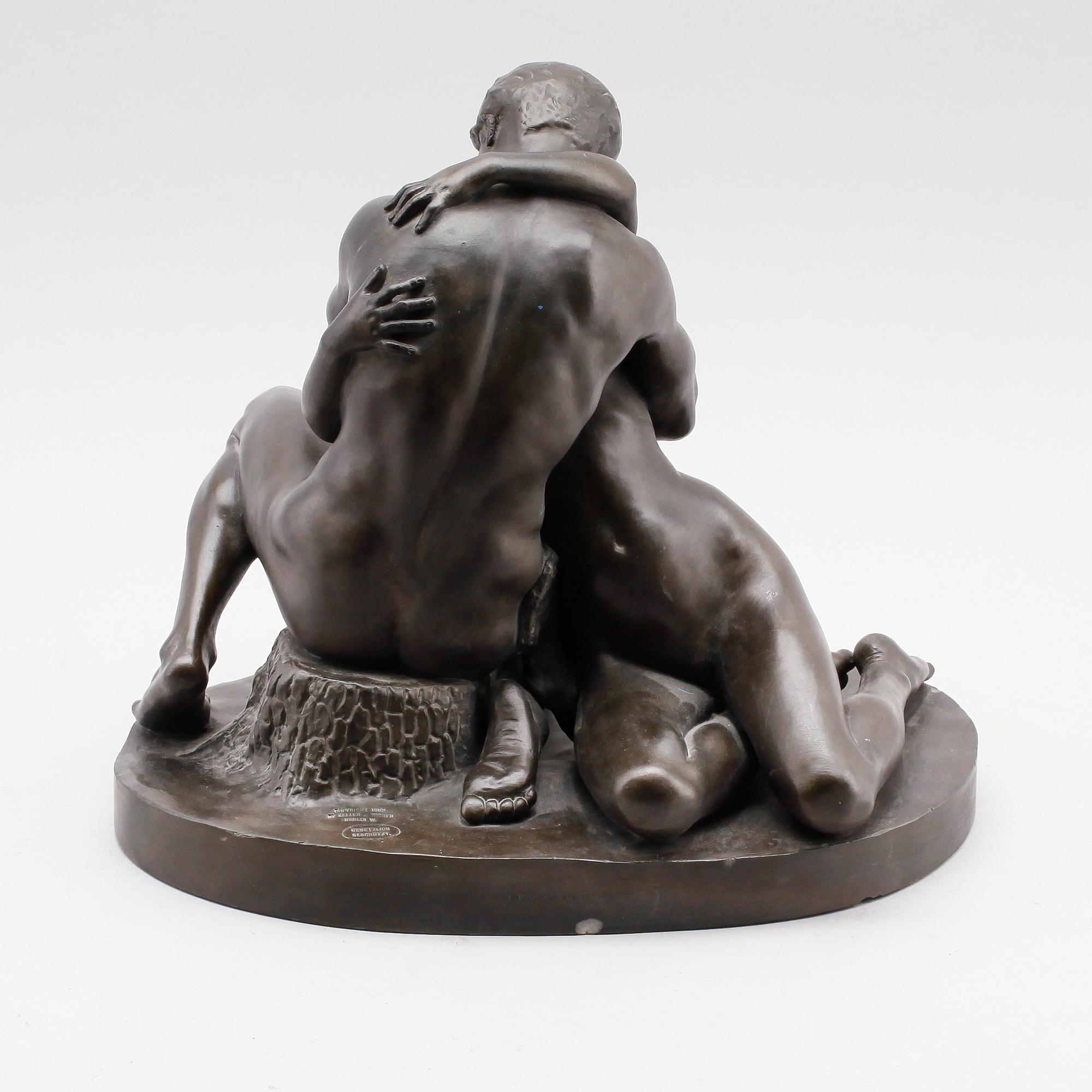 STEPHAN SINDING, efter, skulptur, basalt, signerad och daterad 1889, 1900-tal.