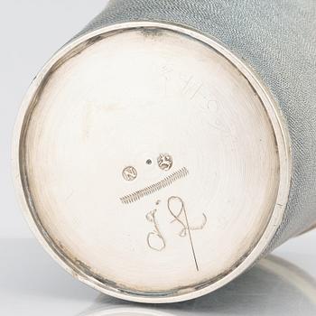 A German 17th Century parcel-gilt silver beaker, mark of Marx Burmeister (1630/31-1658), Nürnberg.
