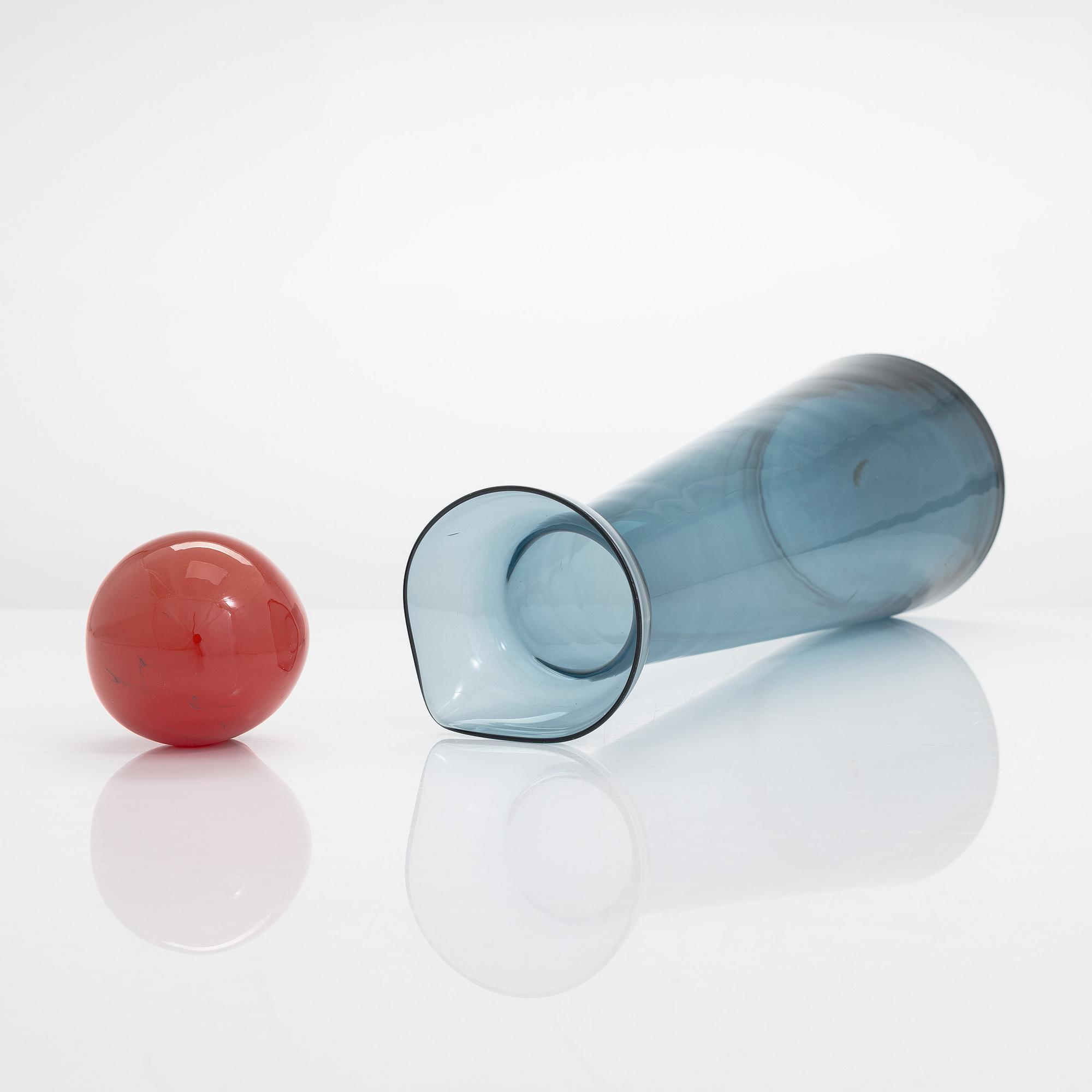 Nanny Still, karaff, 1724 "Triennale", sällsynt, Riihimäen Lasitehdas Oy. Formgiven  1955.