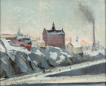 LARS BOËTHIUS, oil on panel, signed.