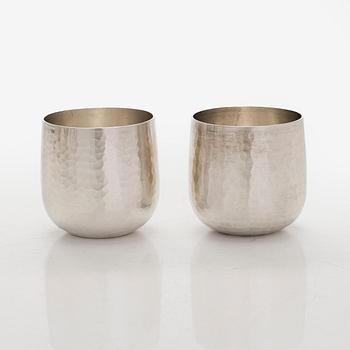 Tapio Wirkkala, A set of eight 'TW 469' silver beakers, Kultakeskus, Hämeenlinna 1978 and 1979.