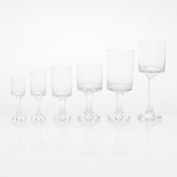 Timo Sarpaneva, drinking glasses 97 pcs 'Karaatti' for Iittala 1983-1987.