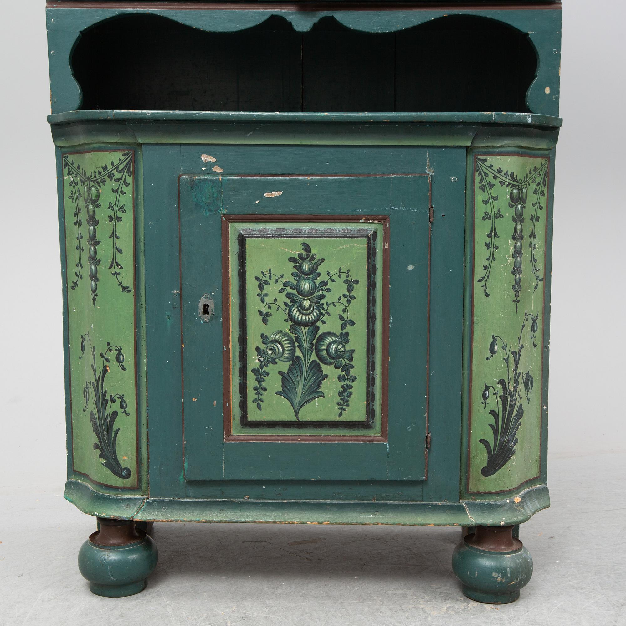 A 19th Century painted cabinet.c.