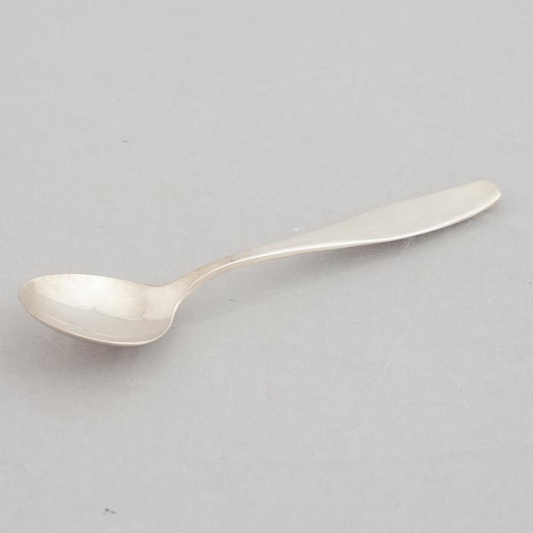 Sigurd Persson, mockaskedar, 12 st, sterlingsilver, "Ultra", Nysilversmedjan Ruben Johansson, Lidköping 1959-1969.