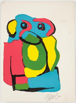 KAREL APPEL, färglitografier, 3 st, signerade, daterade 70, en märkt e.a. upplaga.