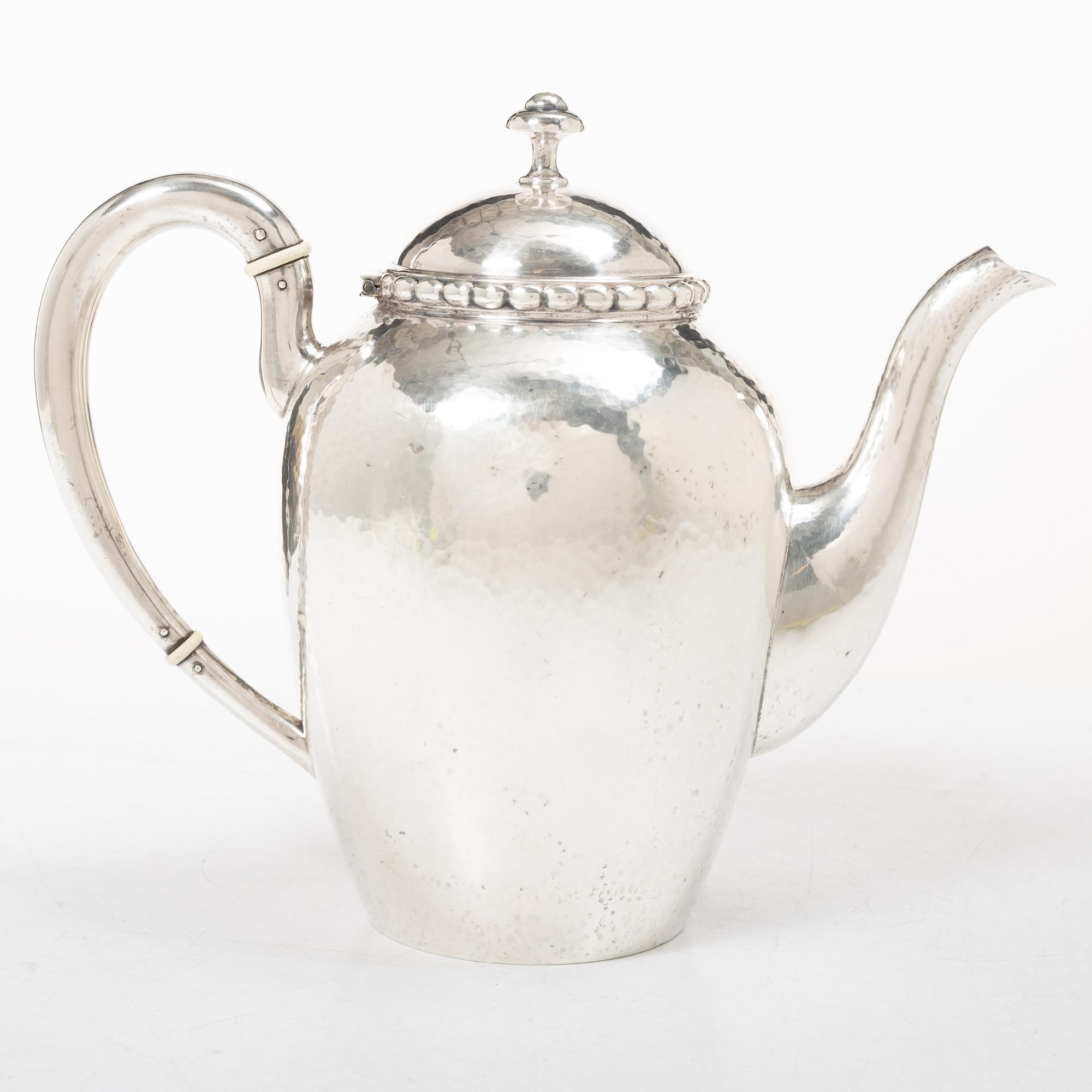 Karl Anderson, Coffee pot, silver, Stockholm 1918.