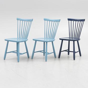 Carl Malmsten, three "Lilla Åland" chairs, StolAB, Sweden, 1995-2005.