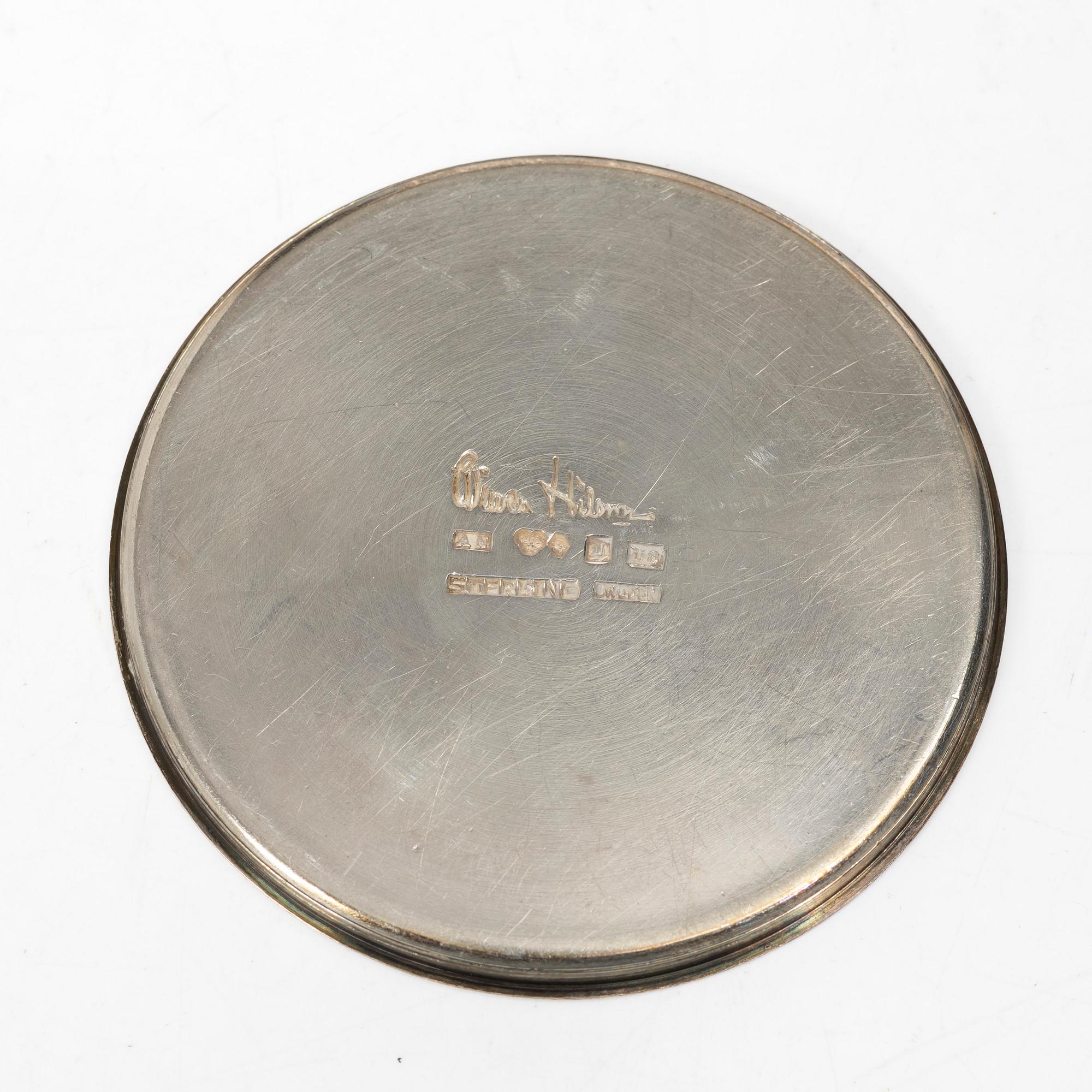 Wiwen Nilsson, Coasters, 12 pcs, sterling silver, Anders Nilsson, Lund, 1942–1946.