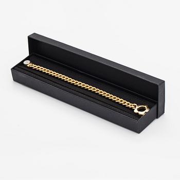 A 14K gold flower bracelet with diamonds ca. 0.38 ct in total. Finnish import marks 1966.