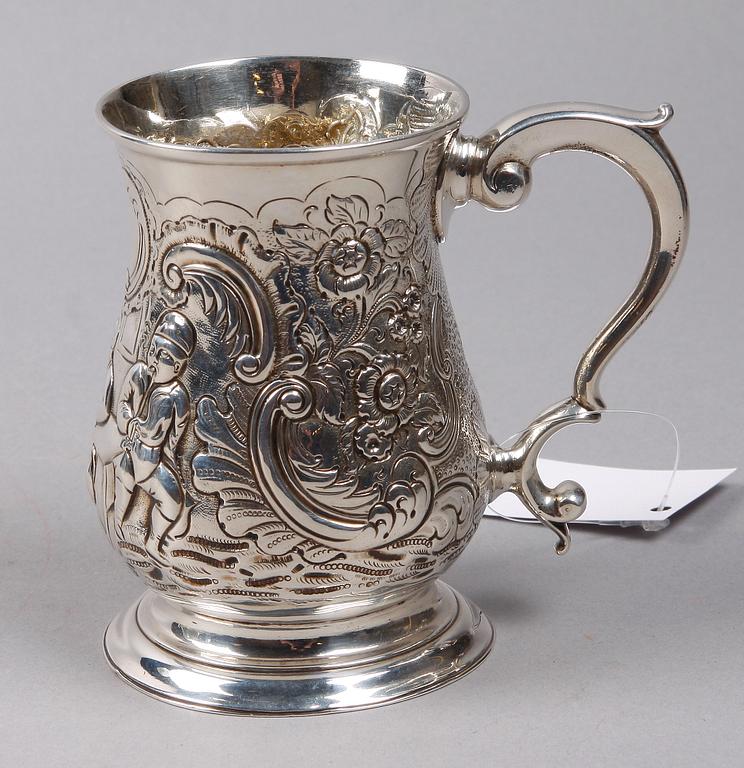 MUGG, silver, rokoko/rokokostil, William Cripps, London, 1762.