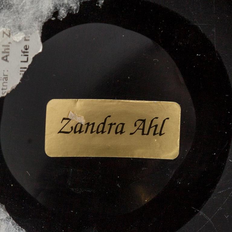 ZANDRA AHL, vase in mixed media, signed with label.