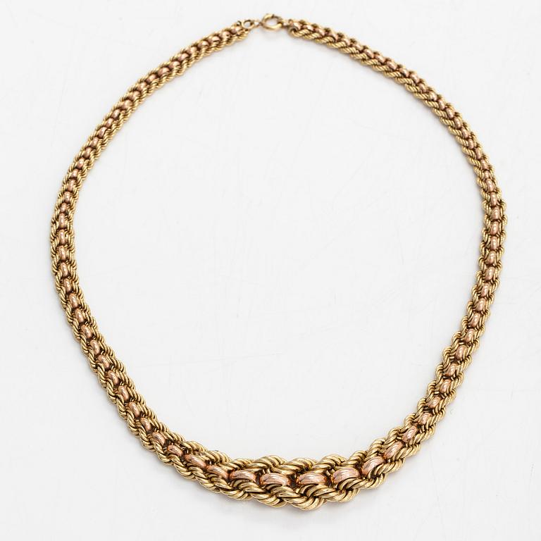 Halsband, doserat, 14K guld.