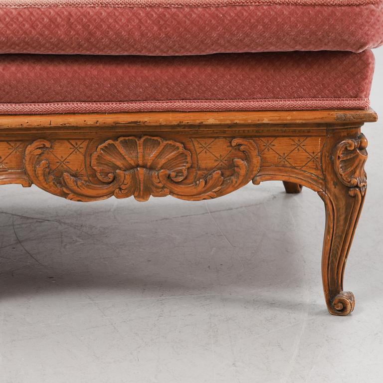 A rococo bench, later part of the 18th century.