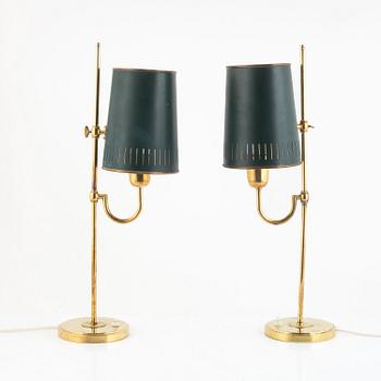 Harald Notini or Uno Westerberg, a pair of table lamps, modell "15612", Arvid Böhlmarks Lampfabrik, 1950-tal.