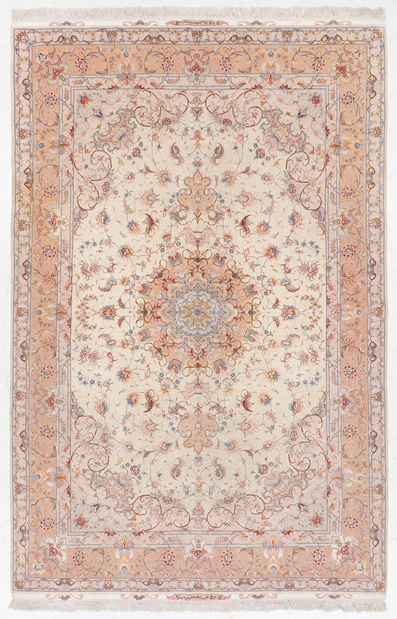 Carpet, Tabriz, silk, approx. 300 x 200 cm.