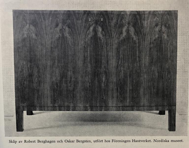 Robert Berghagen, a cabinet, cabinetmaker Carl Bergsten, for the Stockholms Craft association 1937.