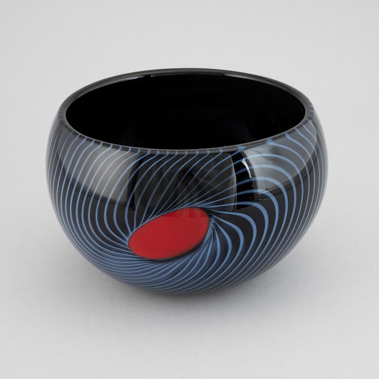 SVEN-ÅKE CARLSSON, an unique glass bowl, Transjö, signed.