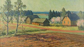 Märt Bormeister, "Palu talu - vaade Kuru mäelt".