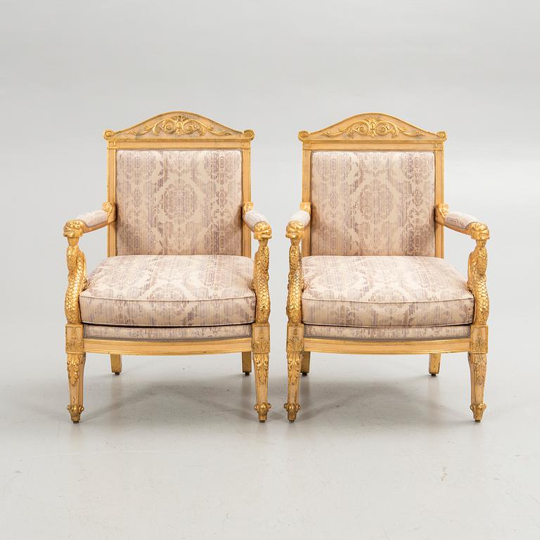 Kamstolar, 1 par, empire stil, 1900-tal.