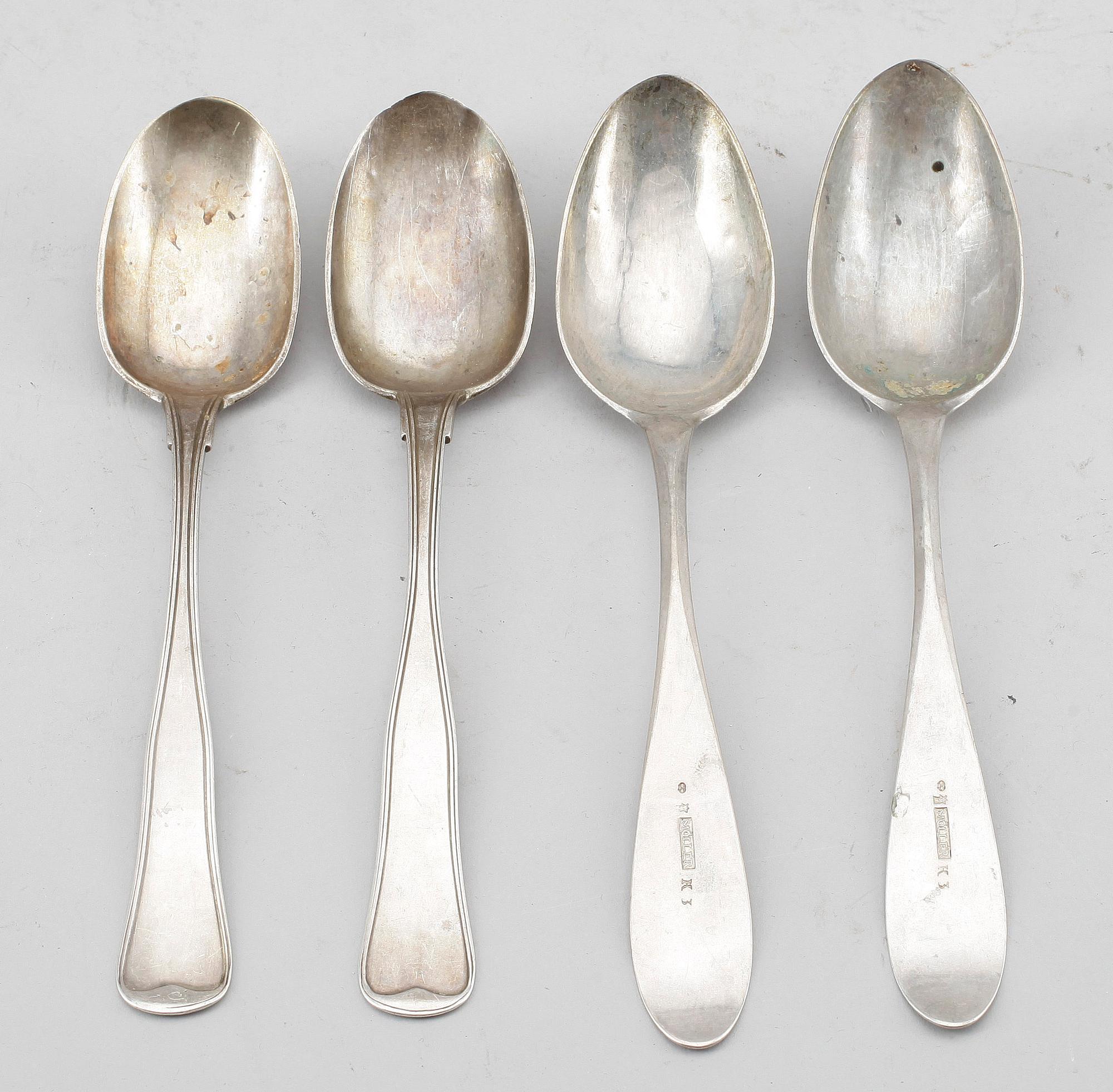 MATSKEDAR, 4 st. Silver. Tot ca 230 g.